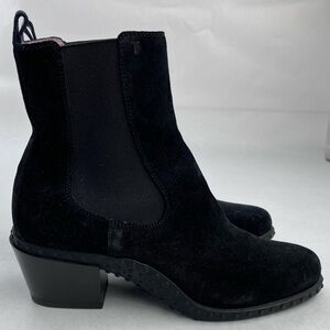 Tod’s Gomma Black Suede Ankle Boots